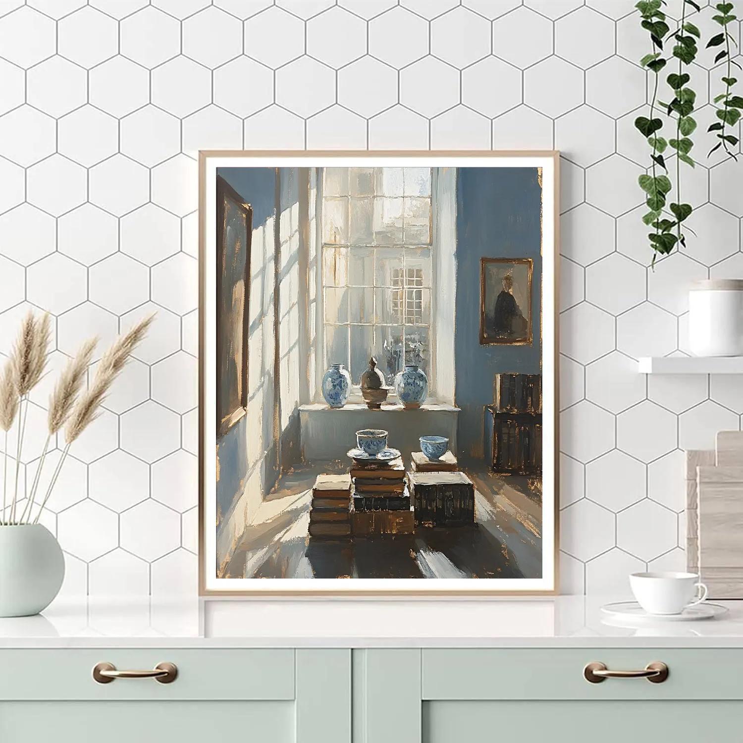 Johannes Vermeer Inspired Quiet Interior paint by numbers