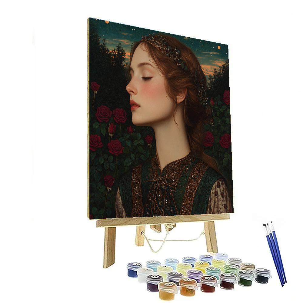 Dante Gabriel Rossetti Inspired Muse In Bloom paint by number