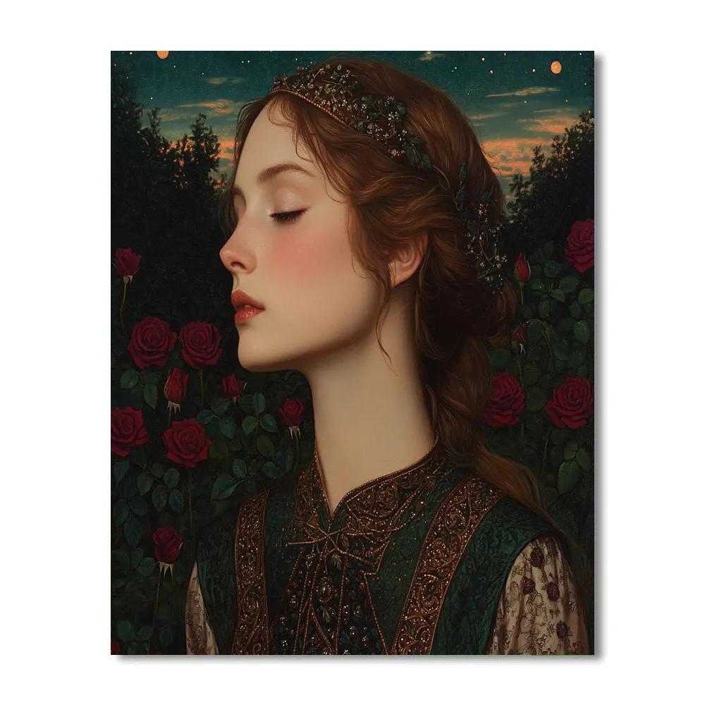 Dante Gabriel Rossetti Inspired Muse In Bloom paint by number