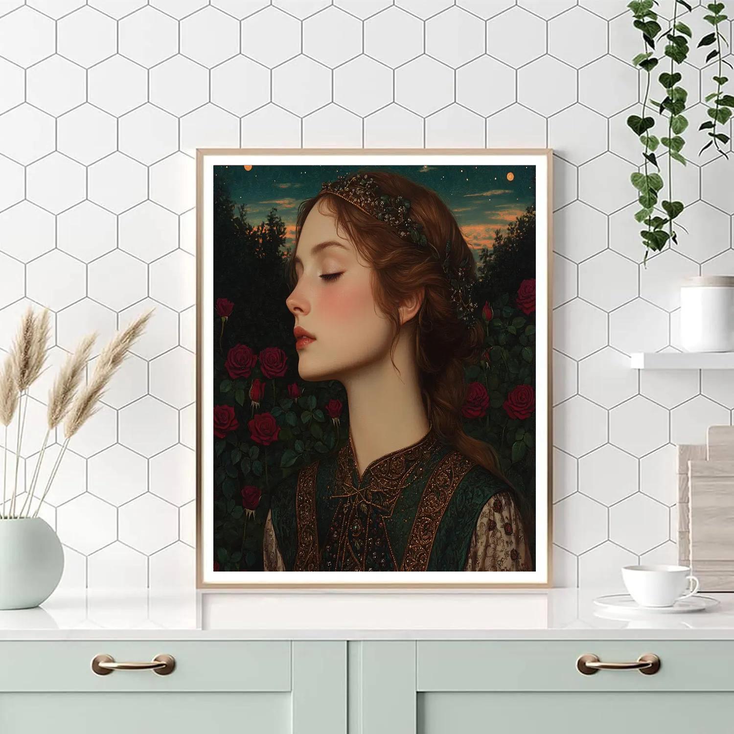 Dante Gabriel Rossetti Inspired Muse In Bloom paint by number