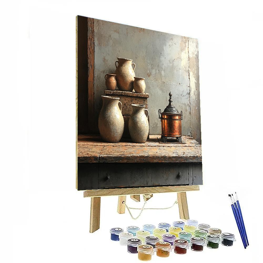 Diego Velázquez Inspired Earthenware And Copper Cluster DIY paint by numbers