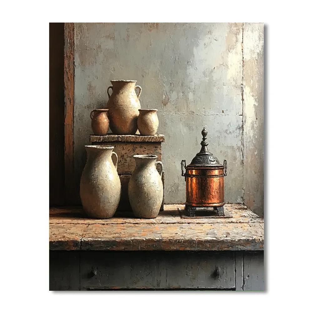 Diego Velázquez Inspired Earthenware And Copper Cluster DIY paint by numbers