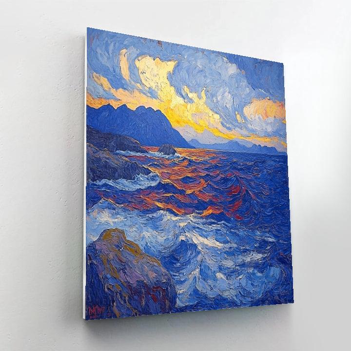 Edvard Munch Inspired Storm Over The Fjord Painting by numbers kit