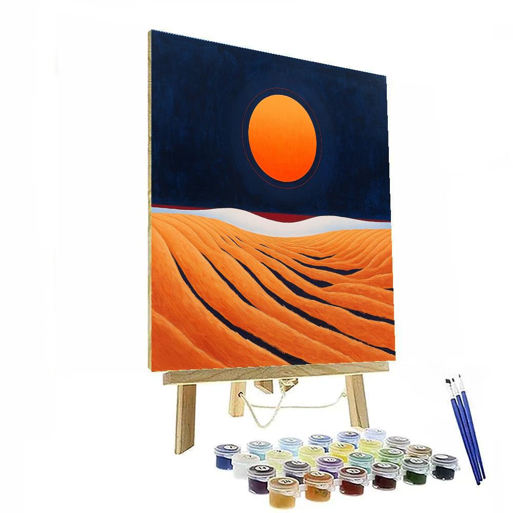 Edvard Munch Inspired Dying Sun Over Trembling Plains Painting by numbers kit