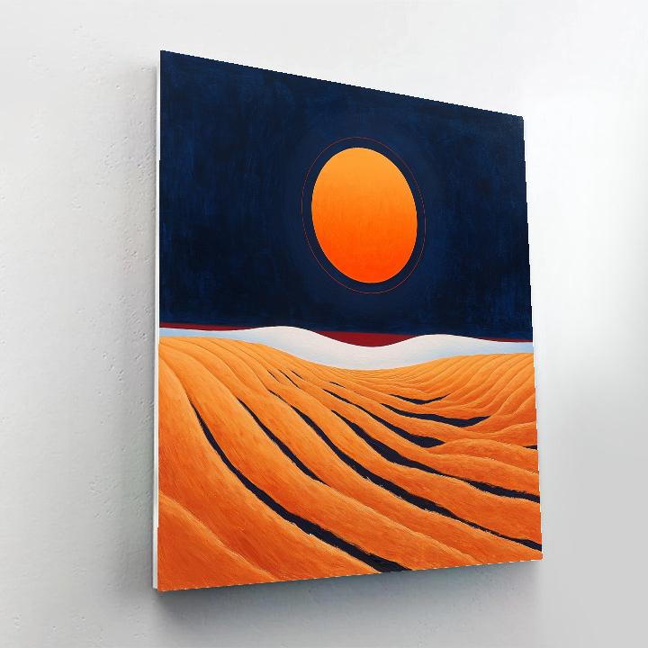 Edvard Munch Inspired Dying Sun Over Trembling Plains Painting by numbers kit