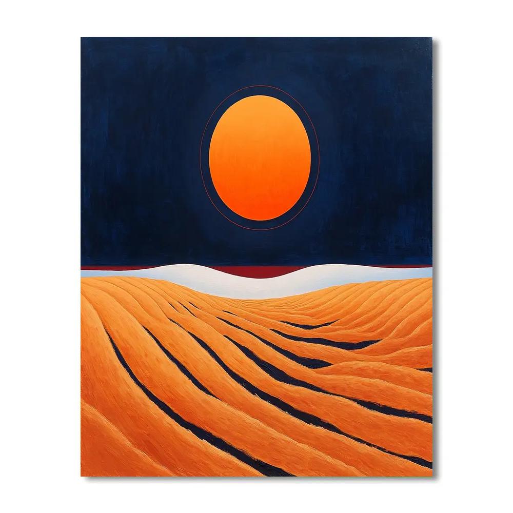 Edvard Munch Inspired Dying Sun Over Trembling Plains Painting by numbers kit