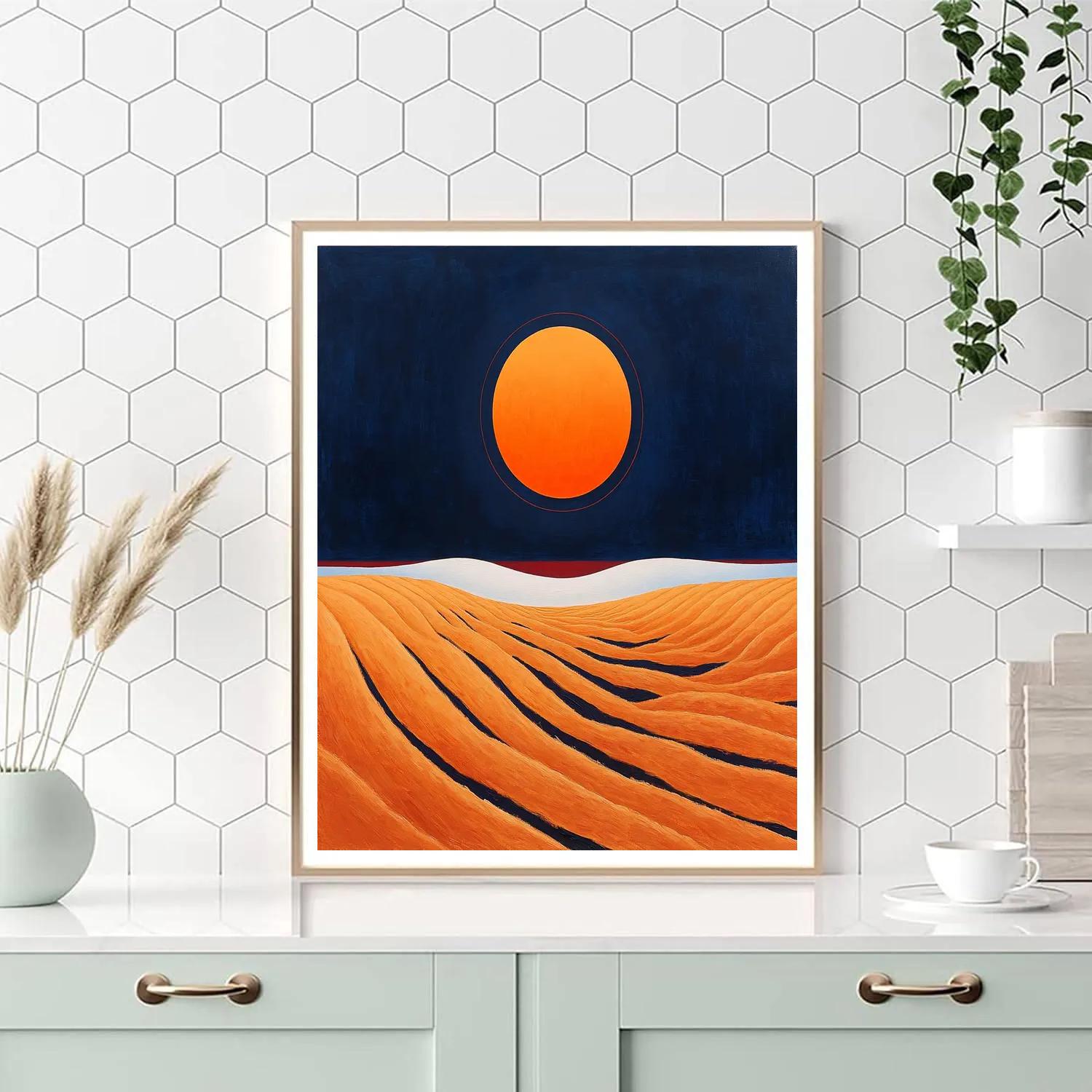 Edvard Munch Inspired Dying Sun Over Trembling Plains Painting by numbers kit