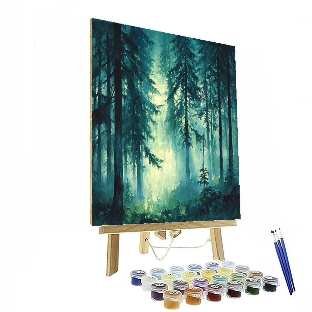 Emily Carr Inspired Cathedral Grove Mist painting number kit