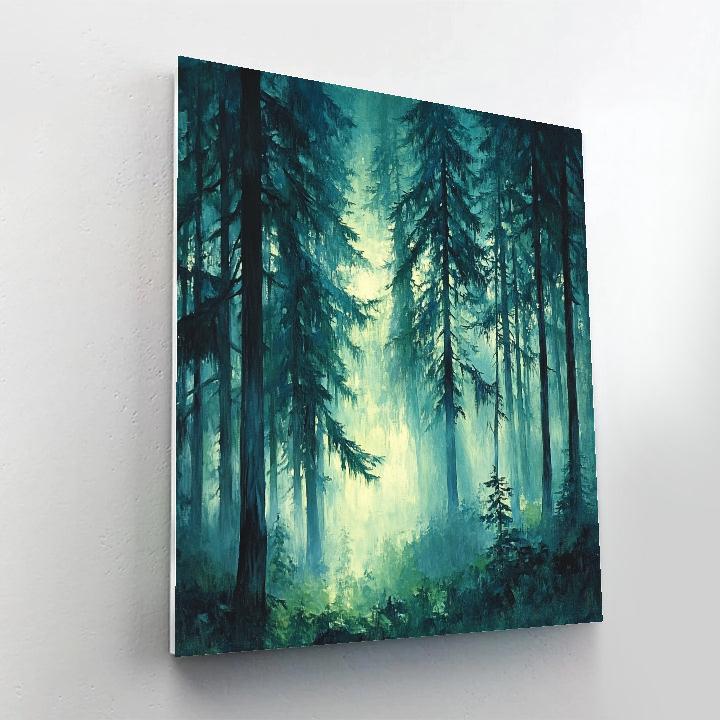 Emily Carr Inspired Cathedral Grove Mist painting number kit