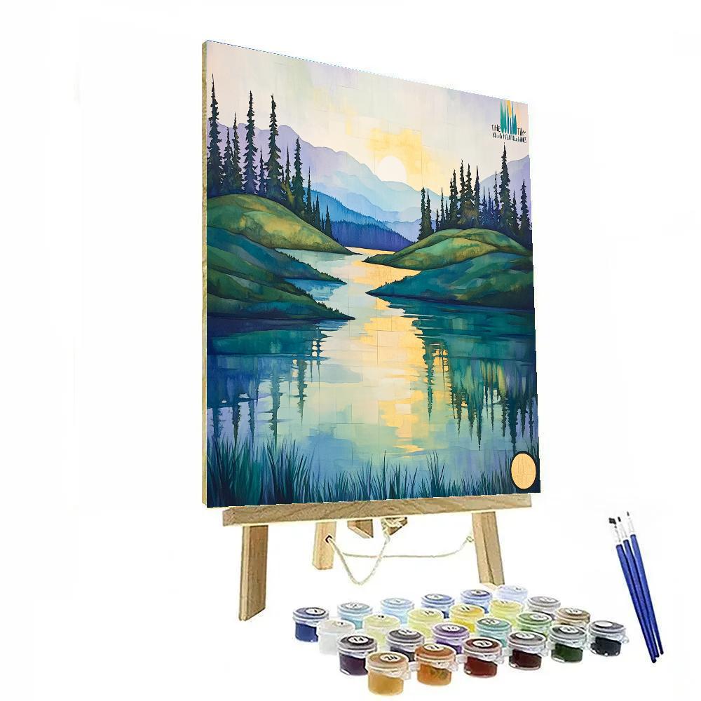 Franklin Carmichael Inspired Crystal Clear Lake At Dawn Paint by numbers kits