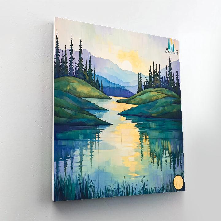 Franklin Carmichael Inspired Crystal Clear Lake At Dawn Paint by numbers kits