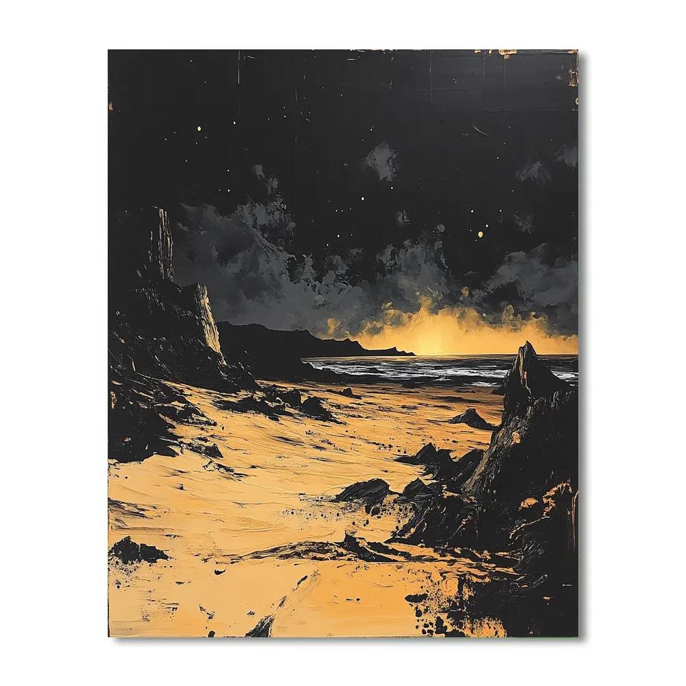Francisco Goya Inspired Midnight Dunes In Umber Painting by numbers kit