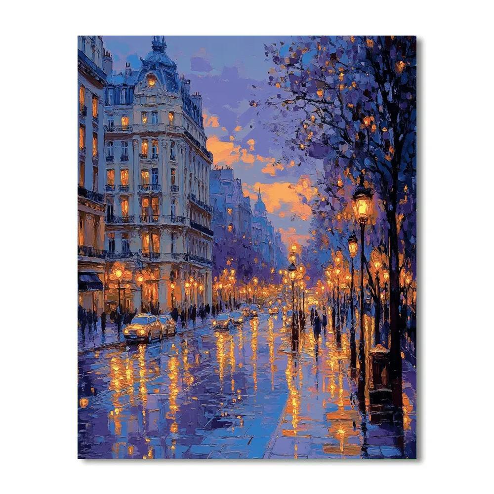 Claude Monet Inspired City Lights painting number kit
