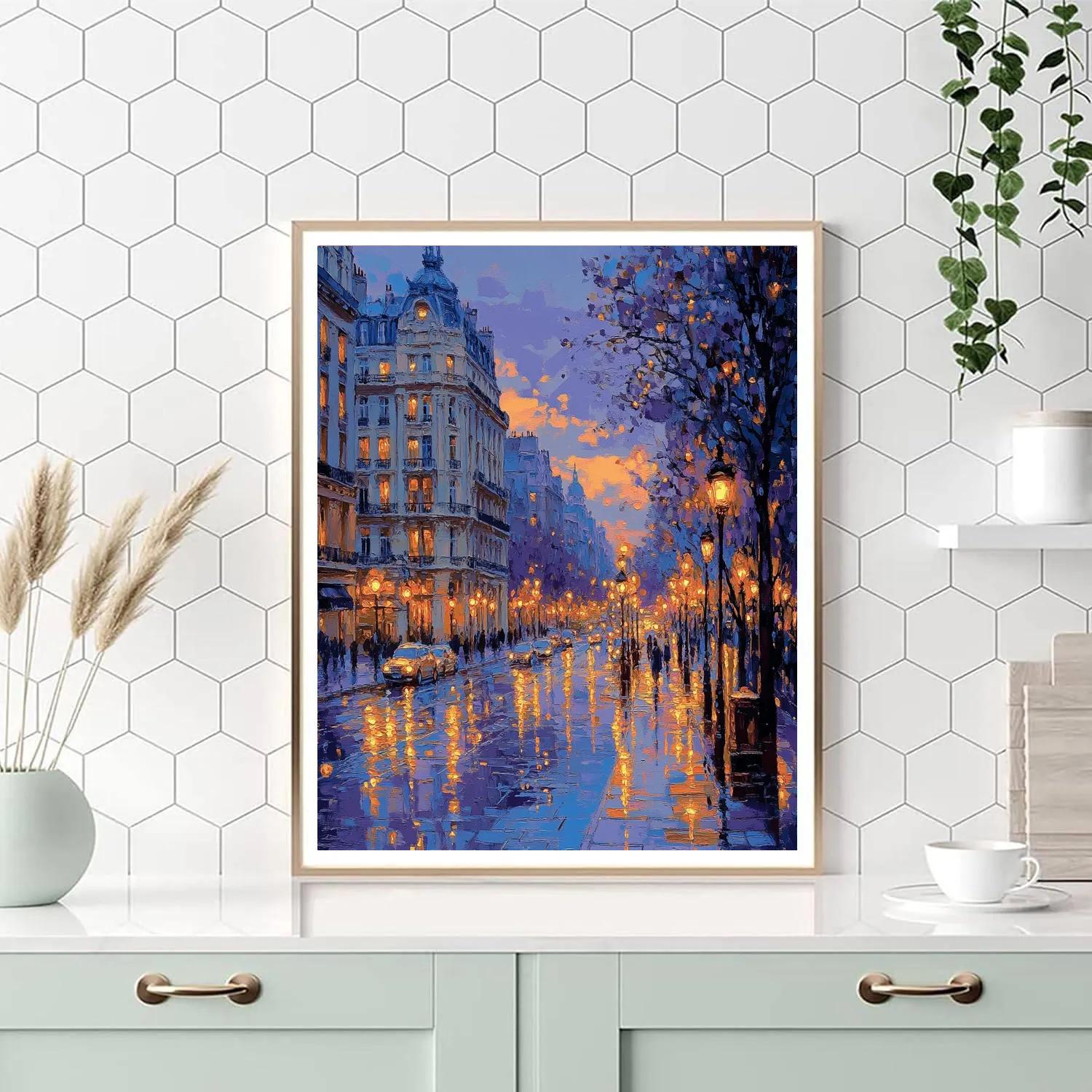 Claude Monet Inspired City Lights painting number kit