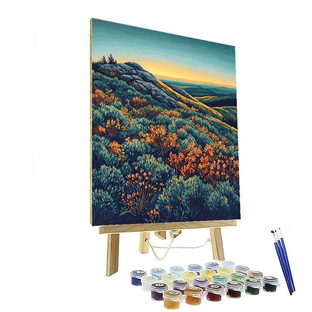 Frederick Varley Inspired Windswept Autumn Ridge At Dusk Numbered painting kits