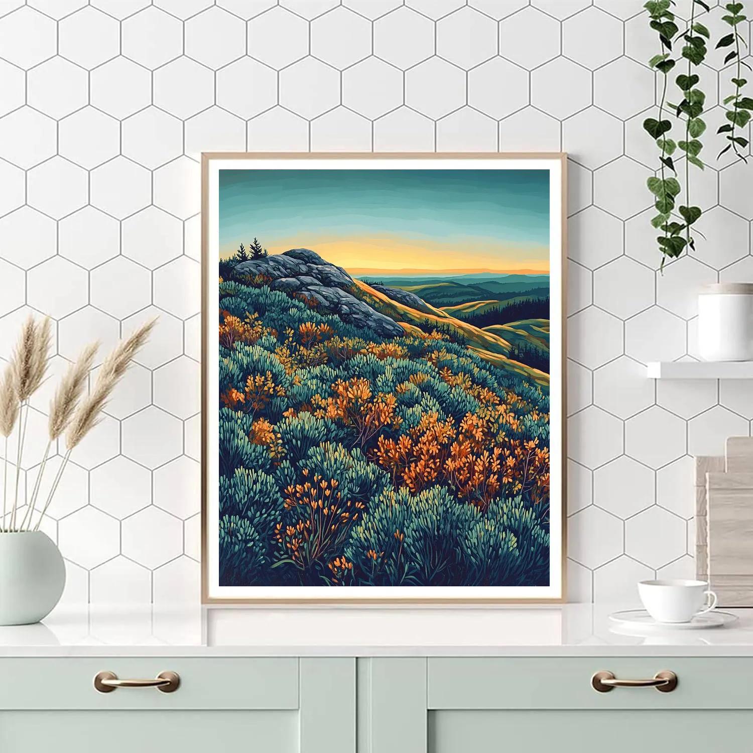 Frederick Varley Inspired Windswept Autumn Ridge At Dusk Numbered painting kits