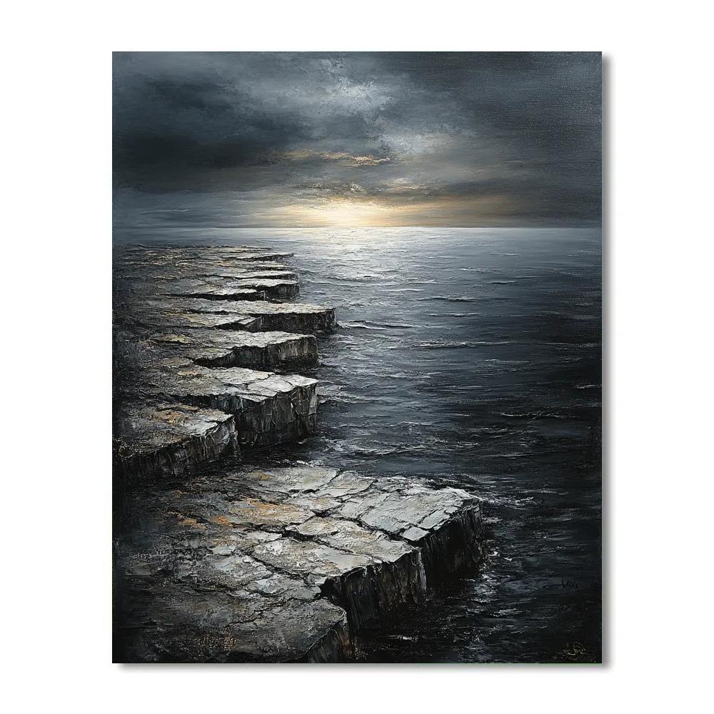 Francisco Goya Inspired Ashen Cliff And Ominous Horizon Numbered painting kits