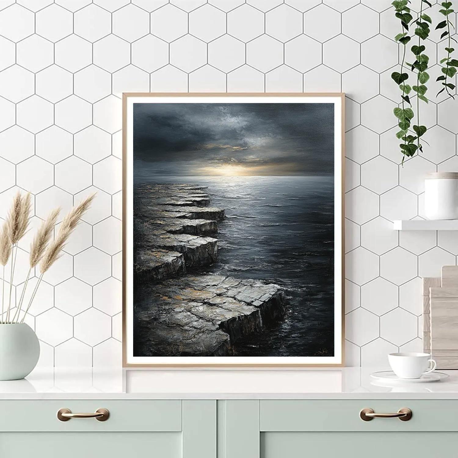 Francisco Goya Inspired Ashen Cliff And Ominous Horizon Numbered painting kits