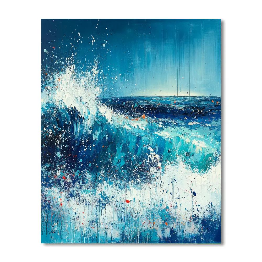 Jackson Pollock Inspired Ocean Energy Numbered painting kits