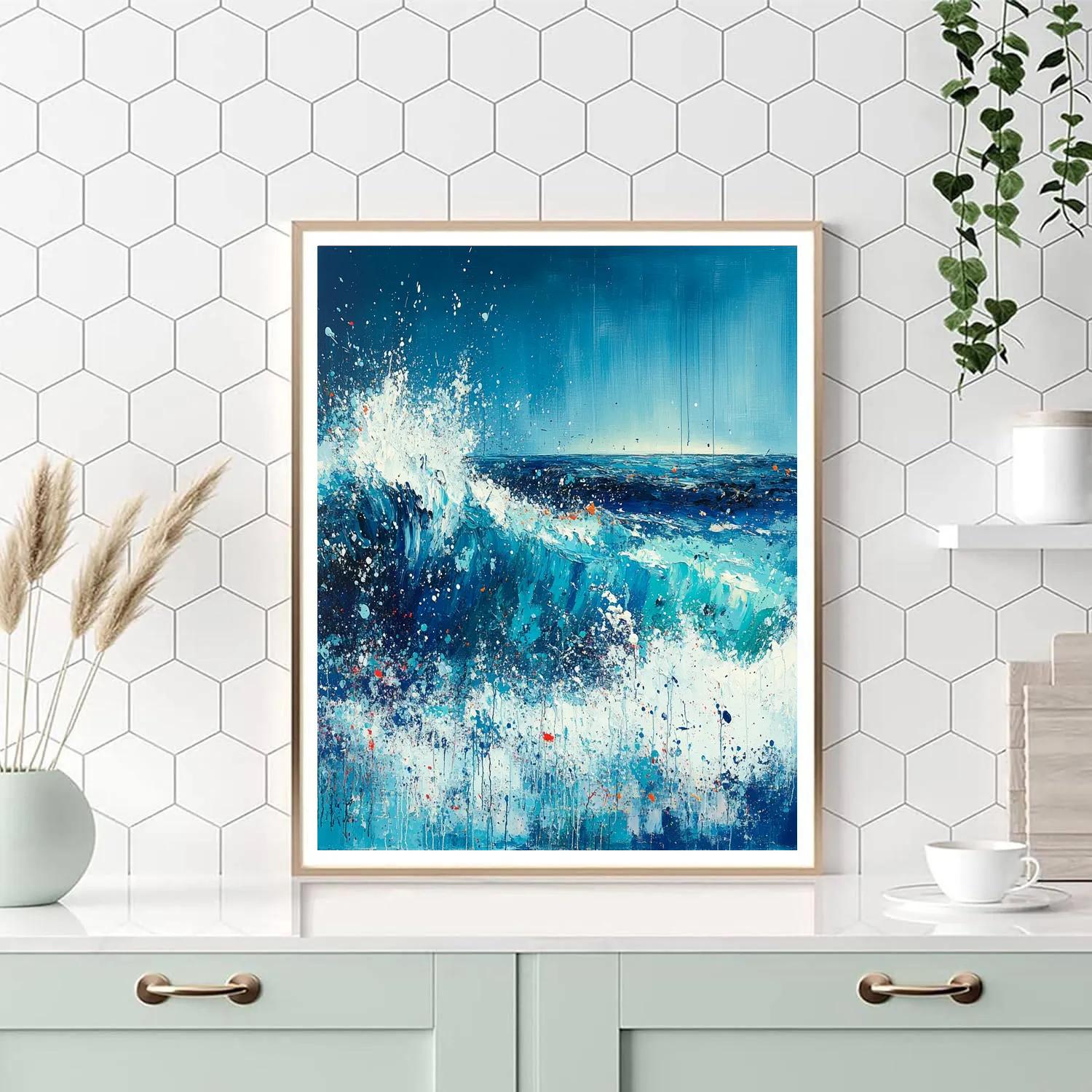 Jackson Pollock Inspired Ocean Energy Numbered painting kits