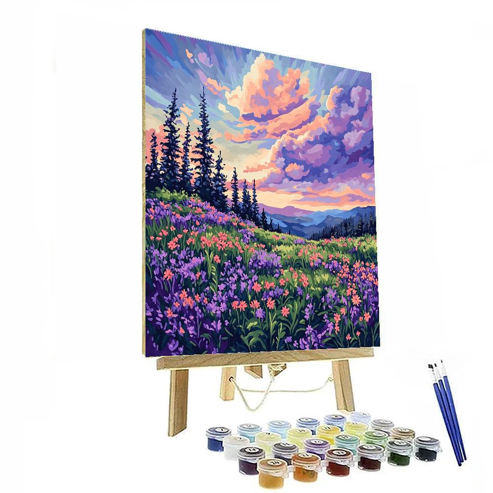 J. E. H. MacDonald Inspired Meadow Chorus With Layered Skies paint by number