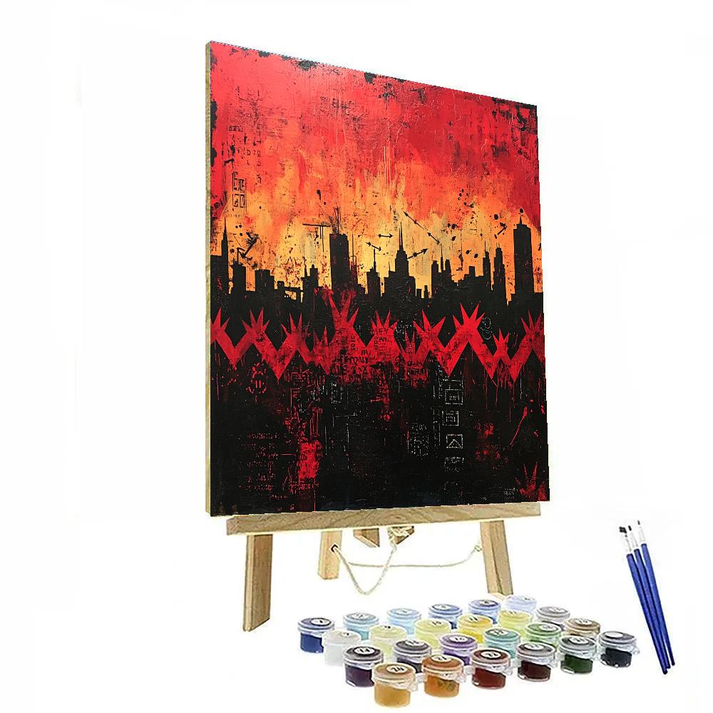 Jean-Michel Basquiat Inspired Urban Echoes DIY paint by numbers
