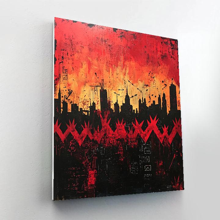 Jean-Michel Basquiat Inspired Urban Echoes DIY paint by numbers