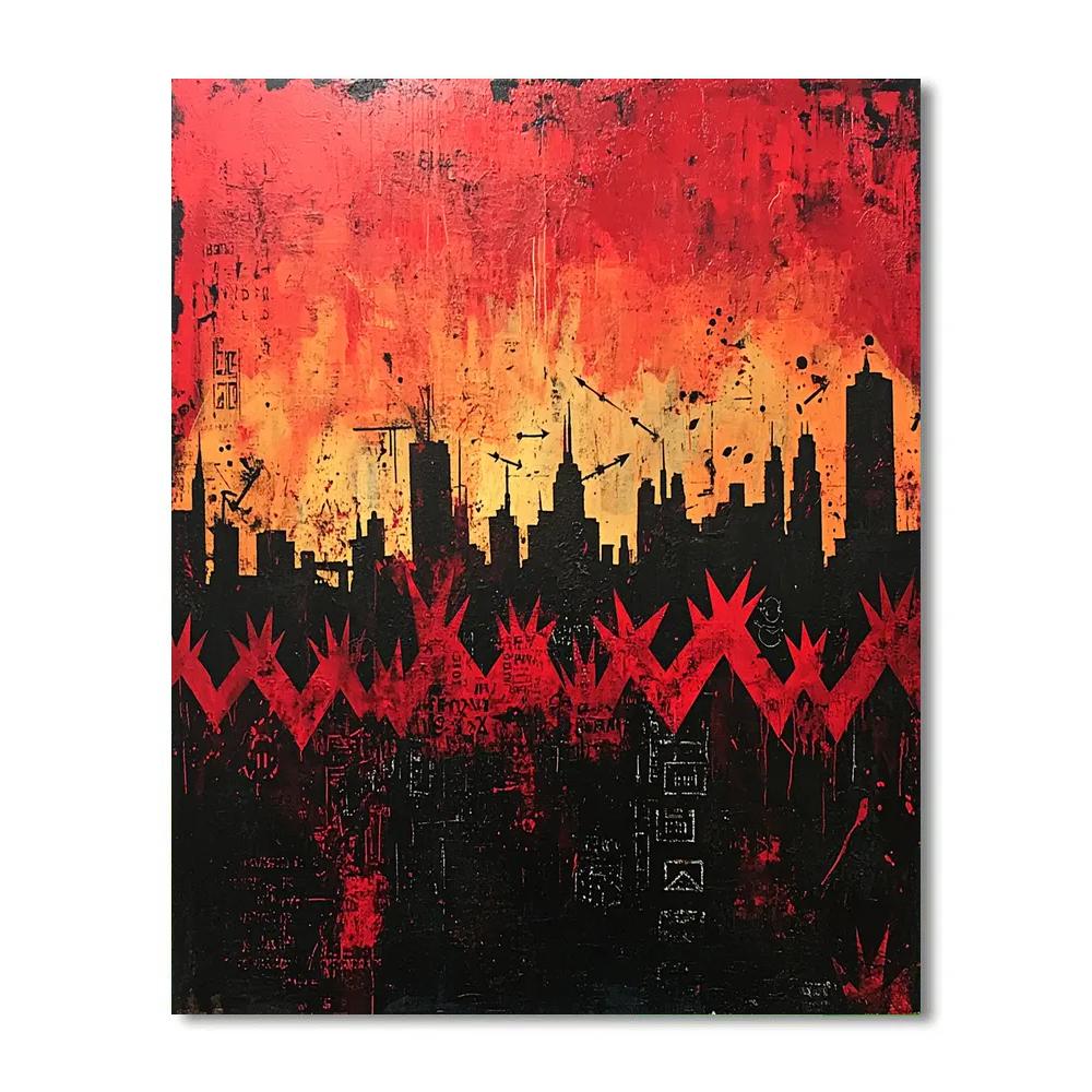 Jean-Michel Basquiat Inspired Urban Echoes DIY paint by numbers