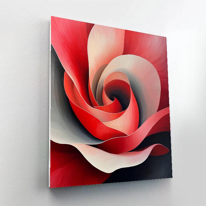 Georgia O’Keeffe Inspired Crimson Petal Spiral Paint by numbers kits