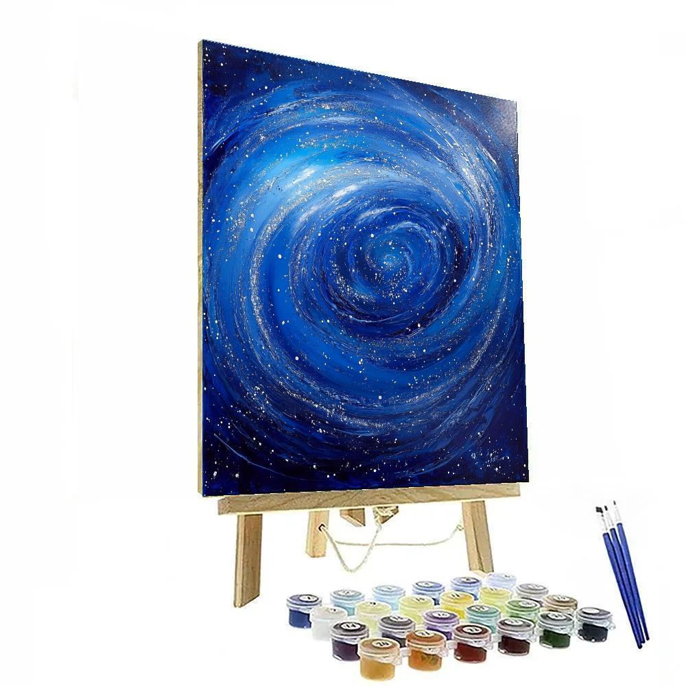 Jackson Pollock Inspired Cosmic Drip Tempest paint by numbers