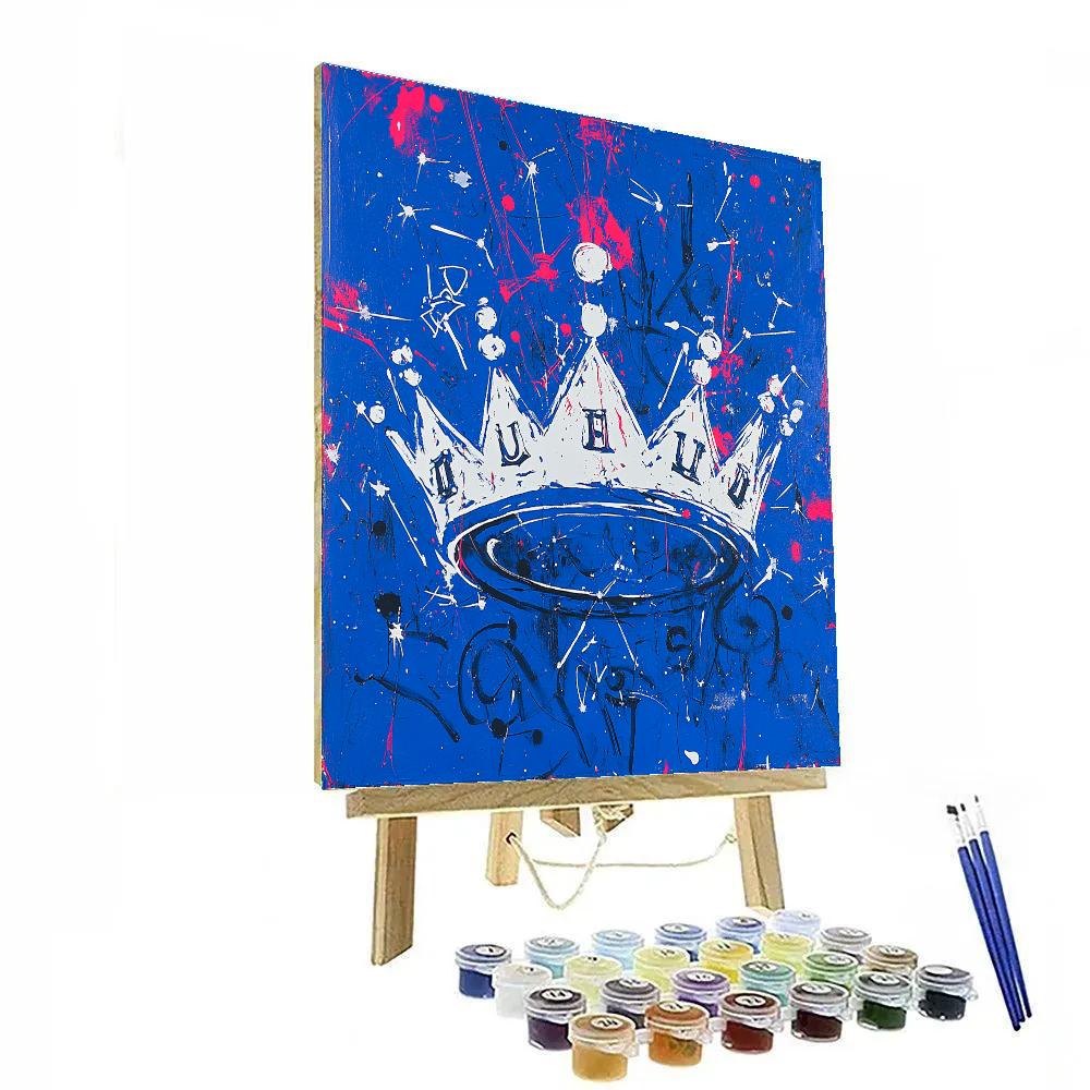 Jean-Michel Basquiat Inspired Crowned Cosmos DIY paint by numbers