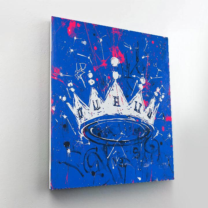 Jean-Michel Basquiat Inspired Crowned Cosmos DIY paint by numbers
