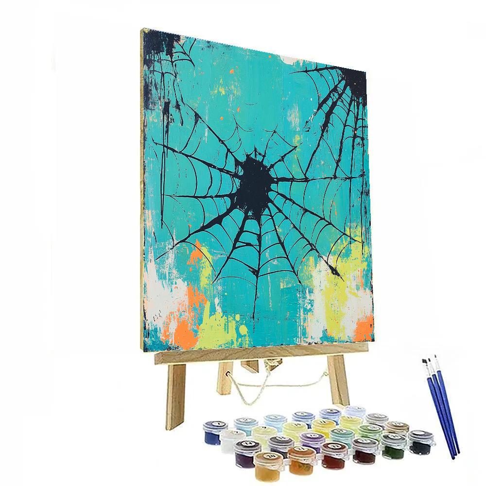 Jackson Pollock Inspired Electric Field Of Motion paint by color