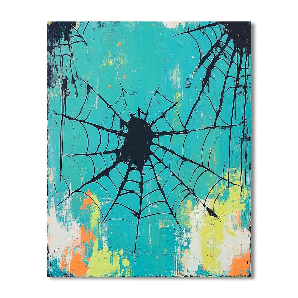 Jackson Pollock Inspired Electric Field Of Motion paint by color