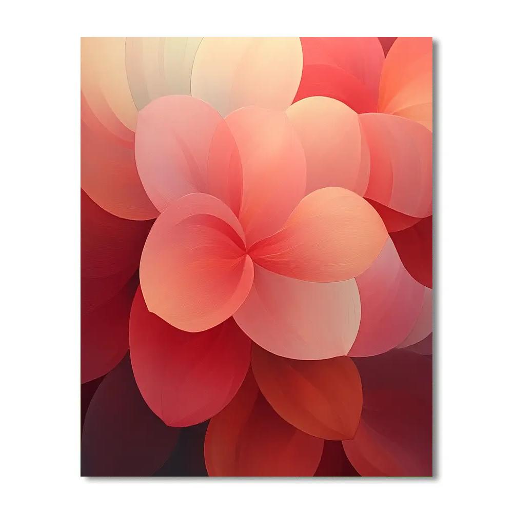 Georgia O Keeffe Inspired Sunset Blossoms Abstraction Paint by numbers kits