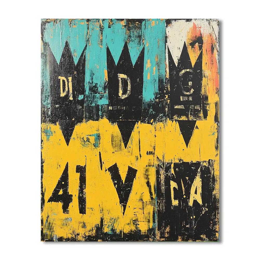 Jean-Michel Basquiat Inspired Silent Protest Painting by numbers kit