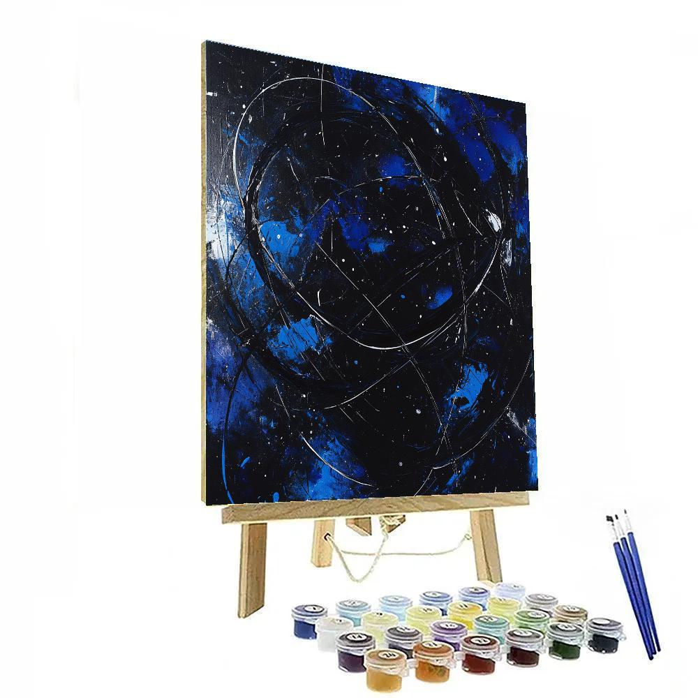 Jackson Pollock Inspired Midnight Currents Of Chaos Numbered painting kits