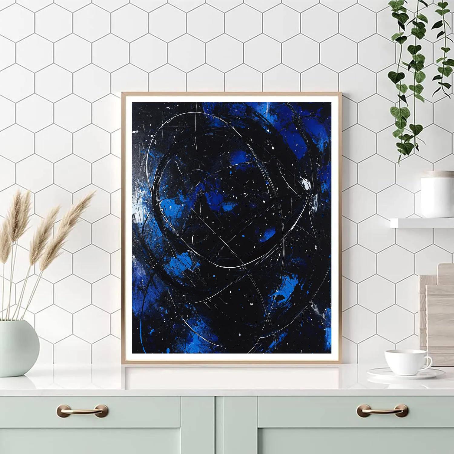 Jackson Pollock Inspired Midnight Currents Of Chaos Numbered painting kits