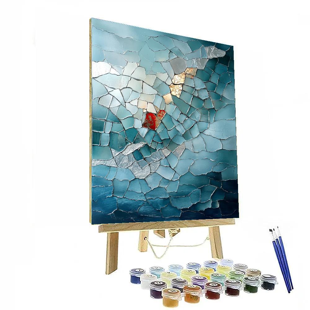 Jean-Paul Riopelle Inspired Aurora Mosaic Landscape Painting by numbers kit