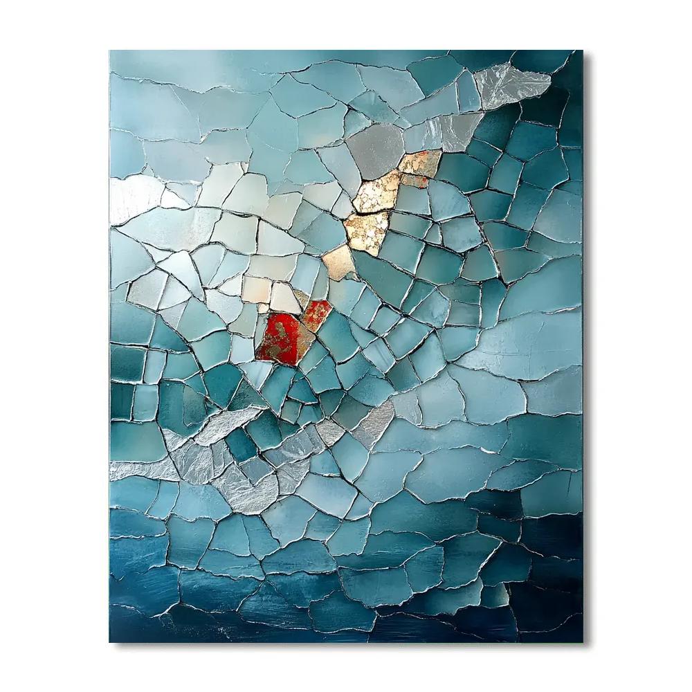 Jean-Paul Riopelle Inspired Aurora Mosaic Landscape Painting by numbers kit