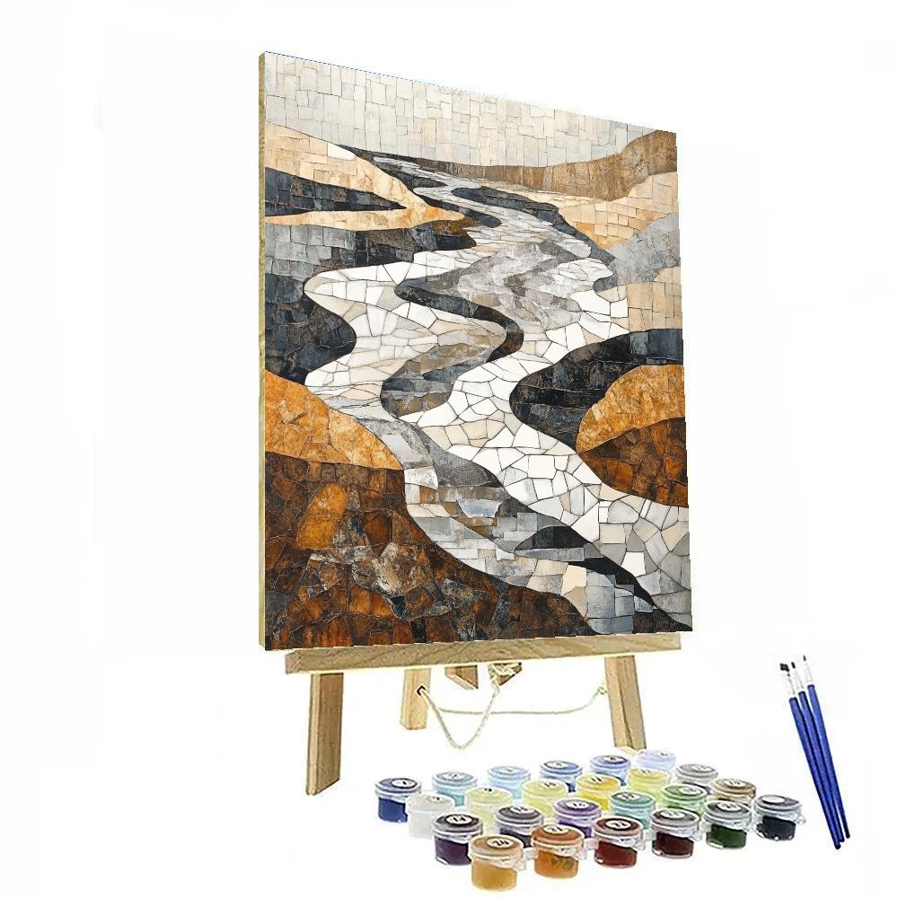 Jean-Paul Riopelle Inspired Tectonic Frosted Delta paint by numbers