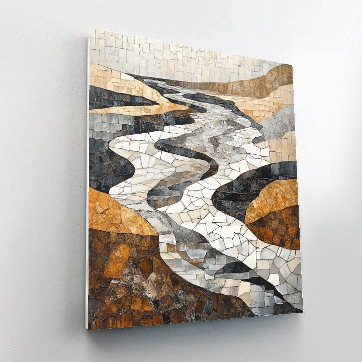 Jean-Paul Riopelle Inspired Tectonic Frosted Delta paint by numbers