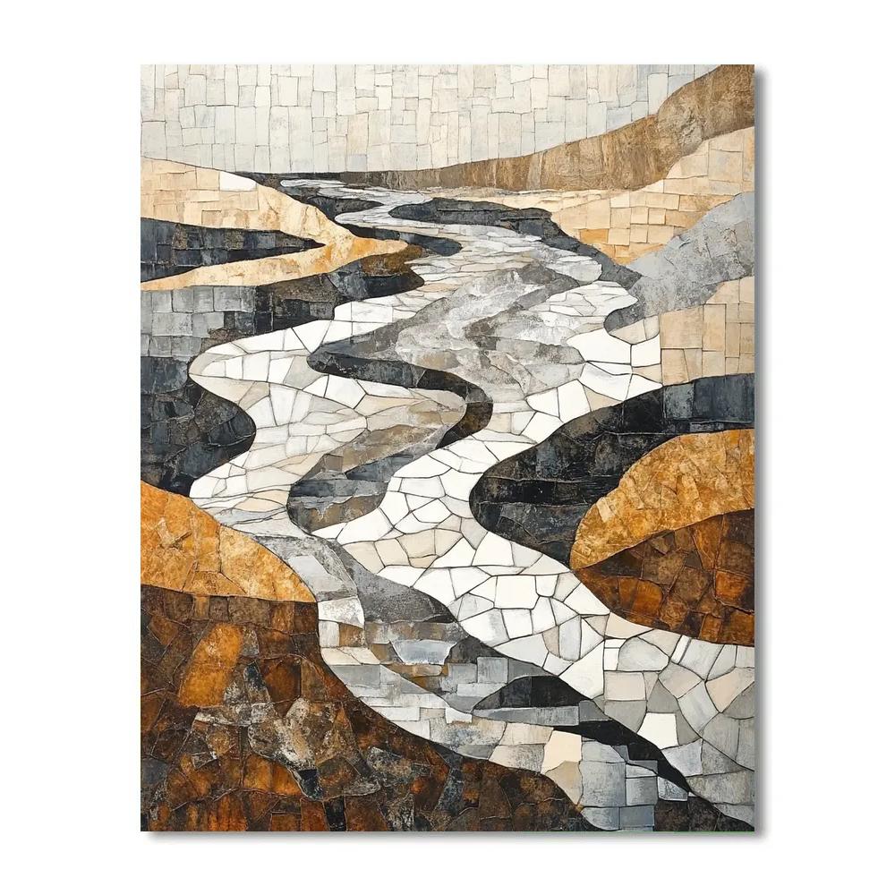 Jean-Paul Riopelle Inspired Tectonic Frosted Delta paint by numbers