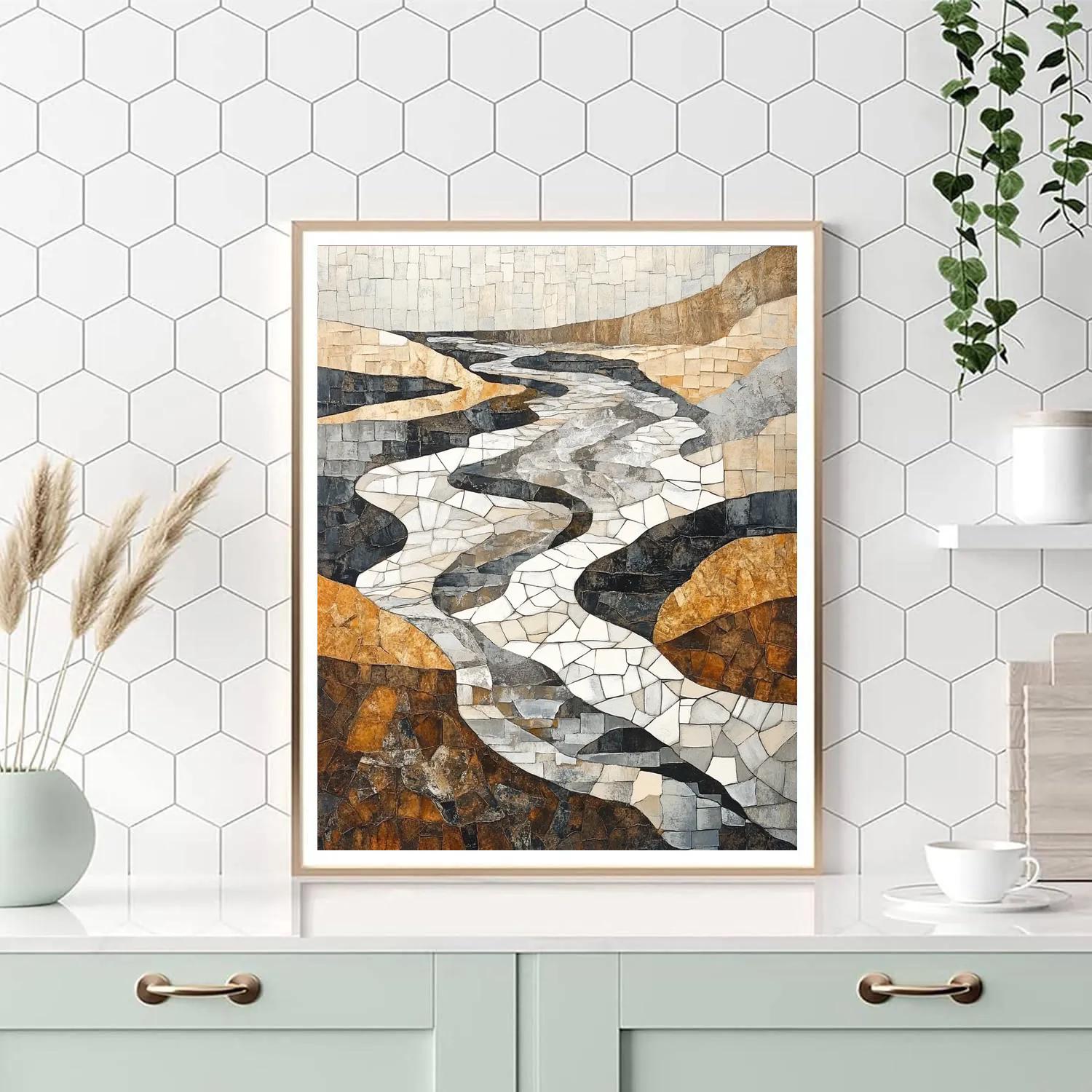 Jean-Paul Riopelle Inspired Tectonic Frosted Delta paint by numbers