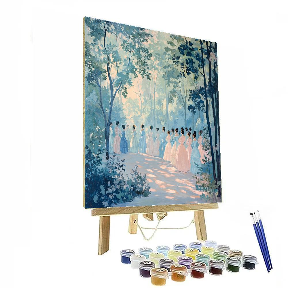 Raphael Inspired Renaissance Garden Meeting Painting by numbers kit