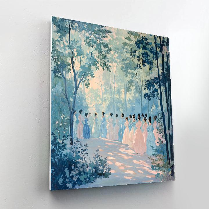 Raphael Inspired Renaissance Garden Meeting Painting by numbers kit