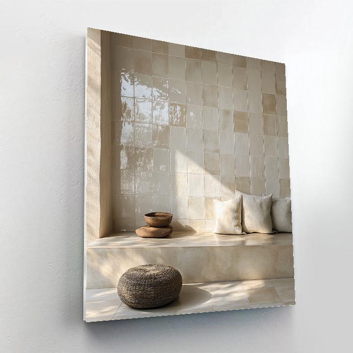 Johannes Vermeer Inspired Golden Morning Light On Delft Tiled Wall Numbered painting kits