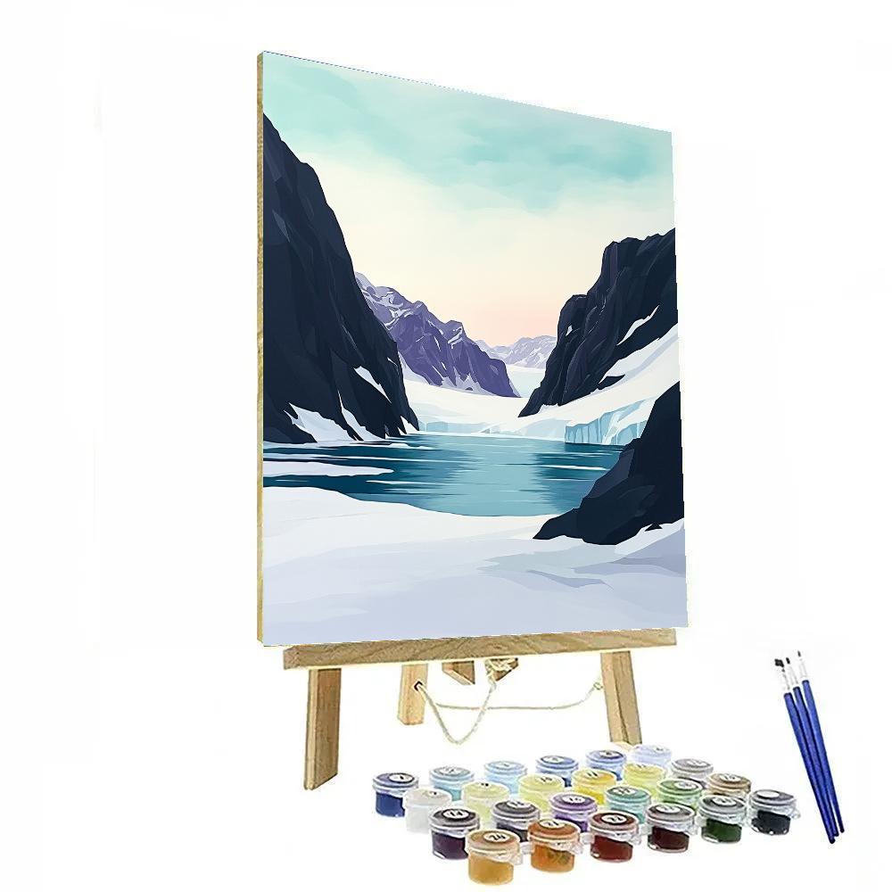 Lawren Harris Inspired Serene Icebound Fjord Painting by numbers kit