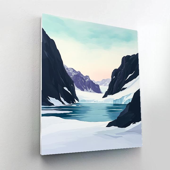 Lawren Harris Inspired Serene Icebound Fjord Painting by numbers kit