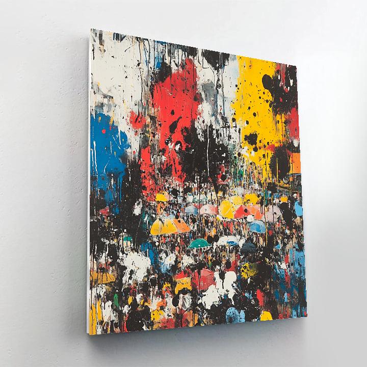Jackson Pollock Inspired Market Chaos paint by numbers